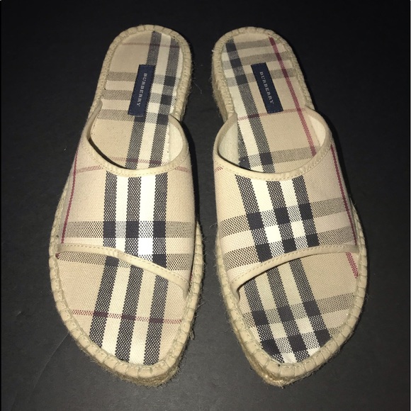 Burberry Shoes - Burberry slide espadrille sandals